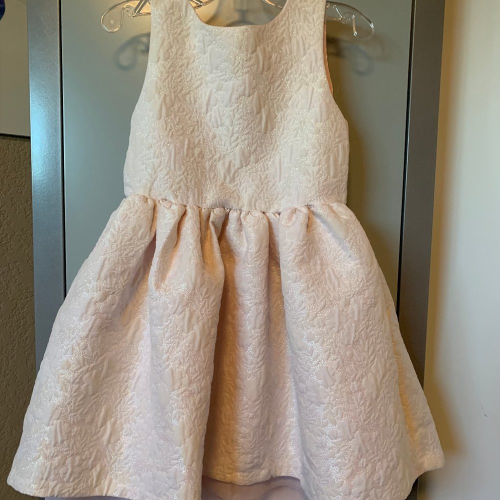 H&M Iridescent Pink Brocade Hi-Lo Dress Size 3-4Y